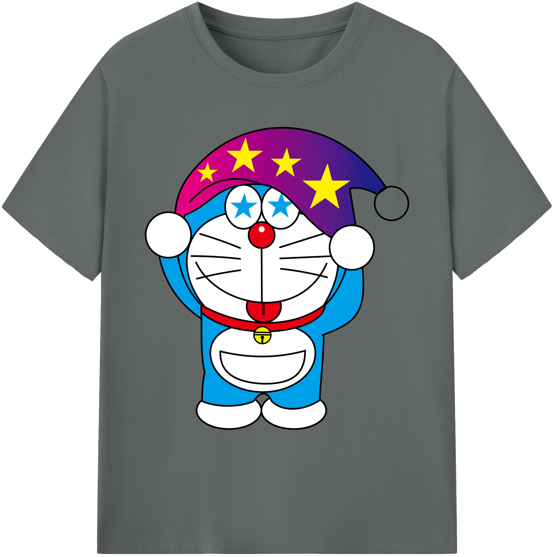 （画像用） ドラえもん Doraemon 綿100％ メンズ半袖Tシャツ｜肌触りやわらか＆通気性